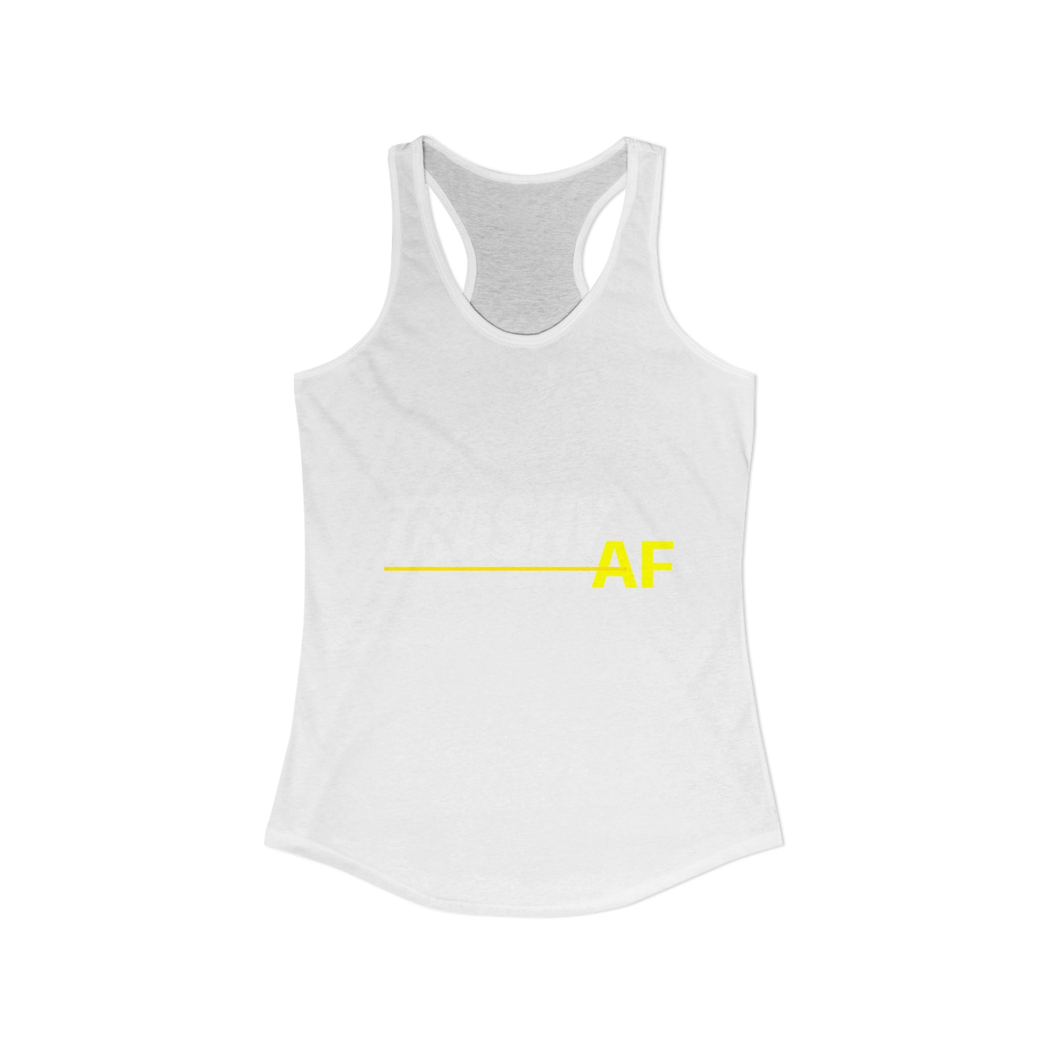Trashy AF Women's Racerback Tank Top, Funny Workout Shirt, Casual Fitness Tee, Gift for Her, Summer Activewear