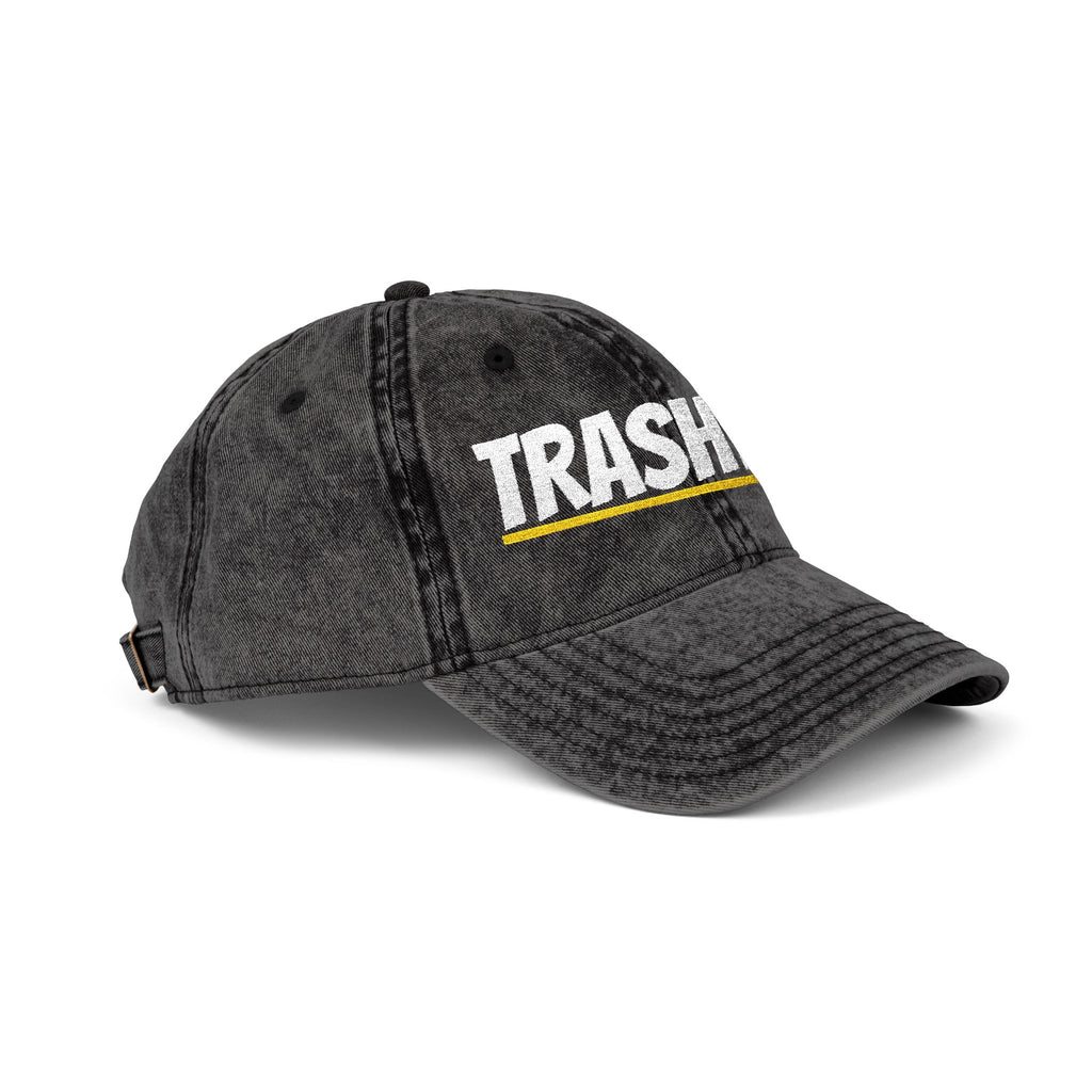A Vintage Embroidered 'TRASHY AF' Distressed Hat