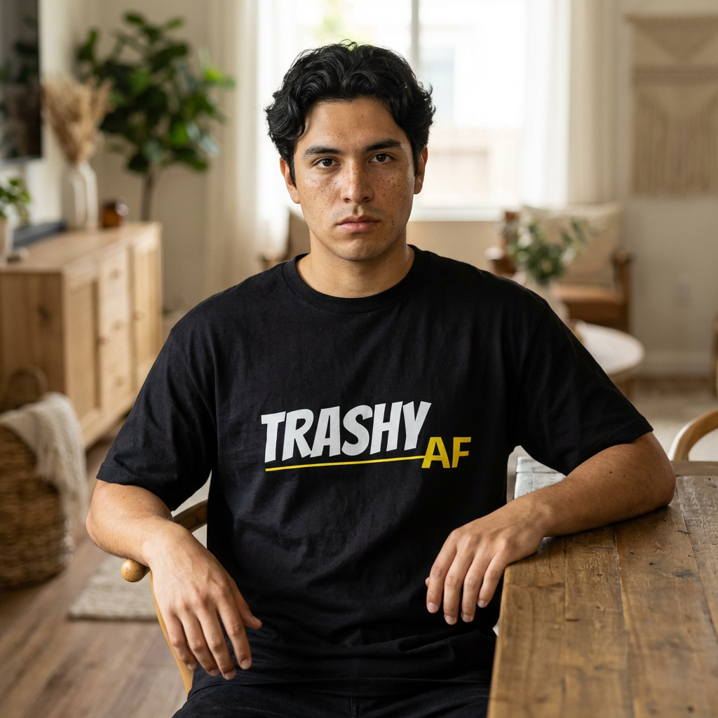 Trashy AF Unisex Oversized Boxy Tee - Comfy Statement Shirt, Casual Wear, Gift for Friends, Trendy Fashion Tees, Streetwear Essentials