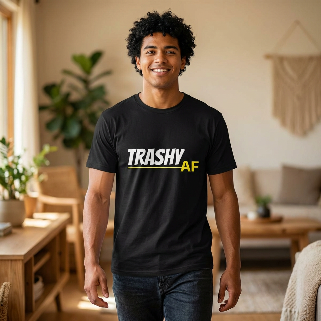 Trashy AF Unisex Oversized Boxy Tee - Comfy Statement Shirt, Casual Wear, Gift for Friends, Trendy Fashion Tees, Streetwear Essentials