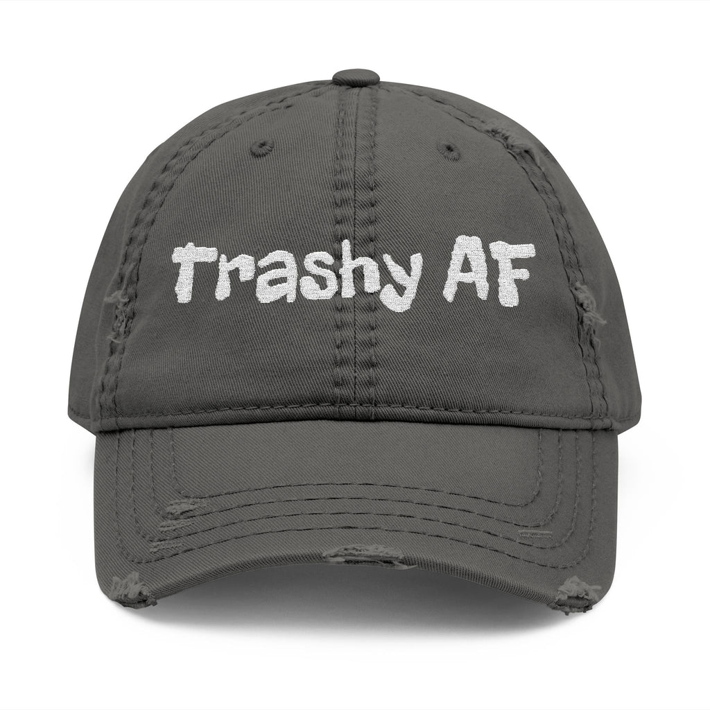 Trashy AF Distressed Dad Hat, Casual Cap, Gift for Him, Fun Accessory for Summer, Trendy Hat for Outdoor Activities